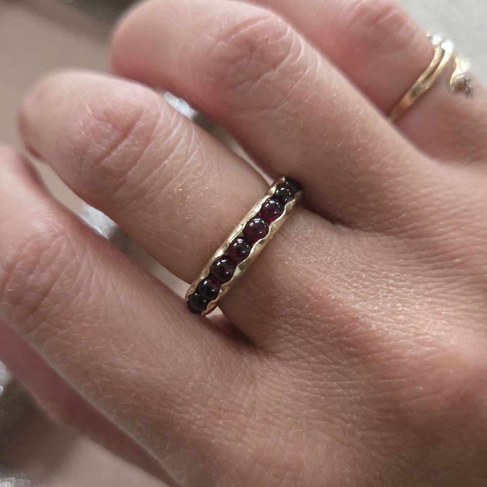 14k Gold Ruby Eternity Ring